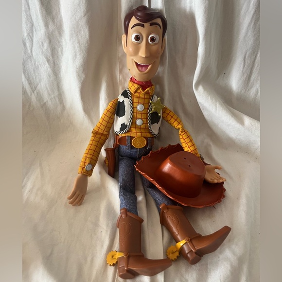 Vintage Disney Pixar Thinkway Toy Story Woody Pull String Doll 15” NO SOUND! - Picture 1 of 4
